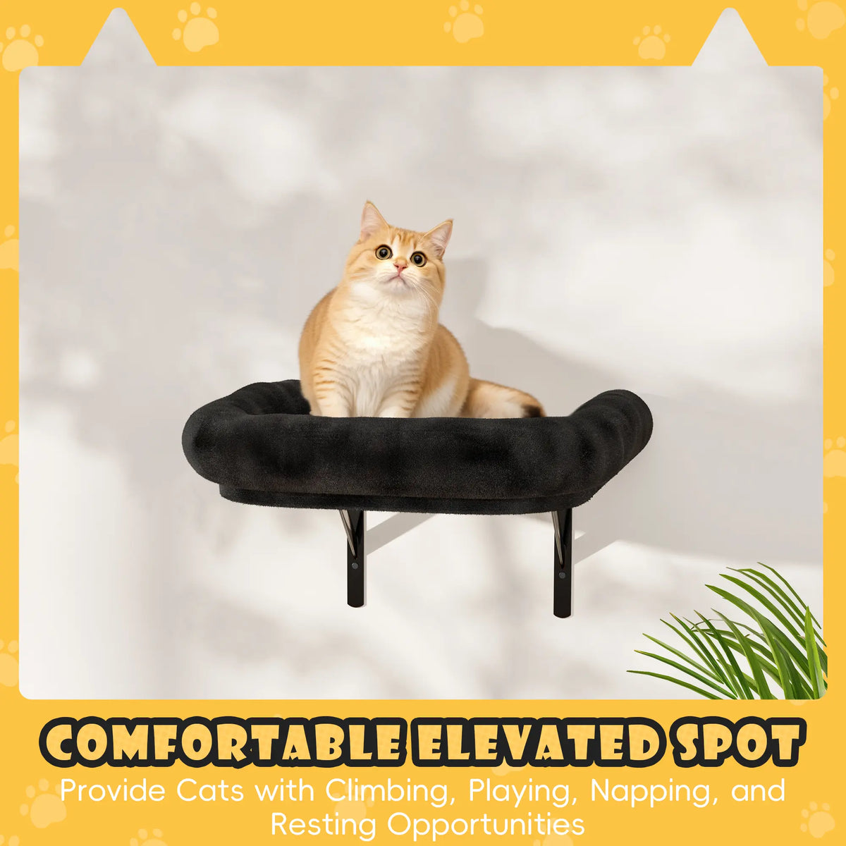 6-Piece Wall-Mounted Cat Climbing Set (Includes Cat Bed, Scratching Post, Cat Bridge, and Toys)